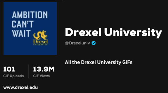 Drexel University Giphy Account