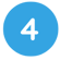Number four on a blue circle