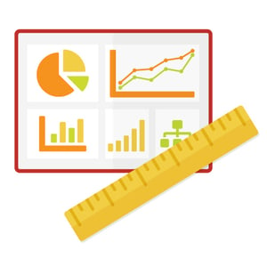 Graphs and ruler indicate objectives