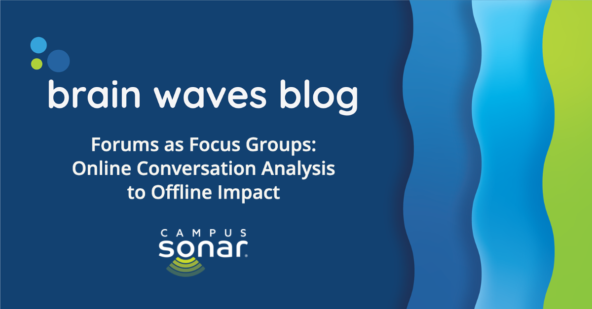 Brain Waves Blog: Forums as Focus Groups: Online Conversation to Offline Analysis Impact