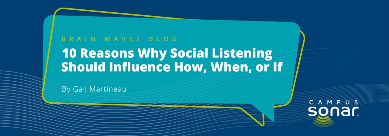 10 Reasons Why social Listening Should Influence How, When, or If