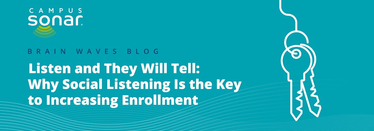 Campus Sonar blog post Listen and They Will Tell: Why Social Listening Is the Key to Increasing Enrollment
